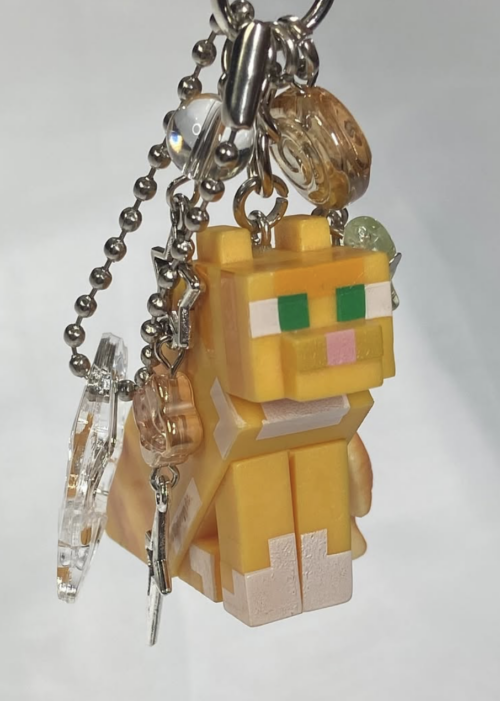 Llavero gato minecraft